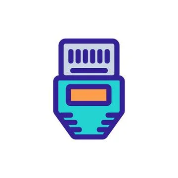 Cable internet icon vector. Isolated contour symbol illustration 스톡 일러스트