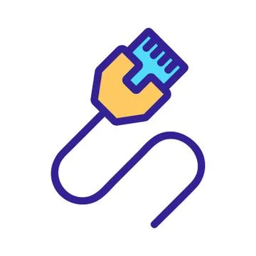 Cable internet icon vector. Isolated contour symbol illustration 스톡 일러스트