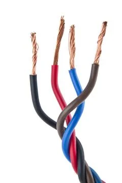 Cable isolated on white background close-up Stock Photos