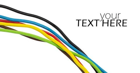 Cable isolated on white background. Copy space, banner. Stock Photos