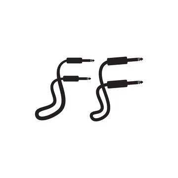 Cable Jack vector illustration forming letter F Alphabet. Initial Abjad Com.. Stock-Illustration