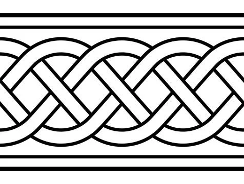 Cable knit or braid pattern, seamless tile Stock Illustration