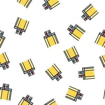 Cable laying in skirting board vector seamless pattern イラスト素材