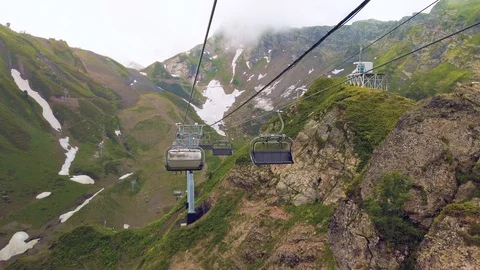 Cable Lift in the Mountains Stock Footage 111976159