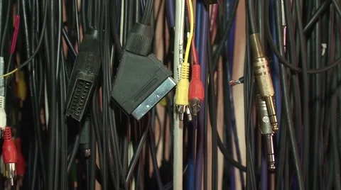 Cable, line, cord,  jack, net. Stock Footage 58613249