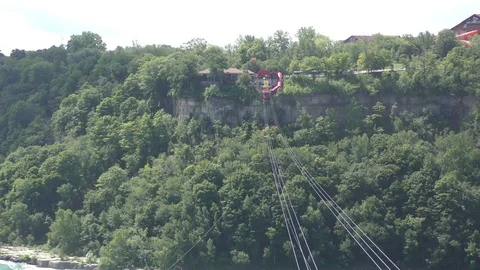 Cable line crossing tiver Video stock 87095596