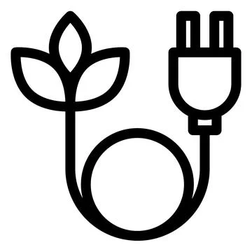Cable line icon vector illustration isolated on white background Illustrazione stock