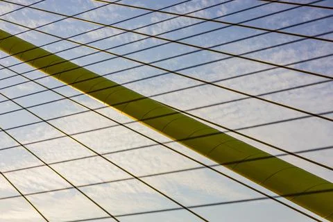 Cable Lines On The Bridge Stock Photos