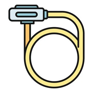 Cable lock providing security and protection for property Stock Illustration