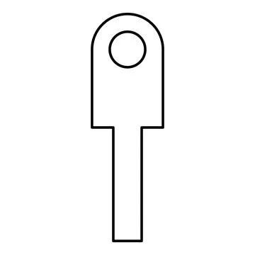 Cable lug electrical contact and wire club connector bolt connection crimp .. Stock Illustration