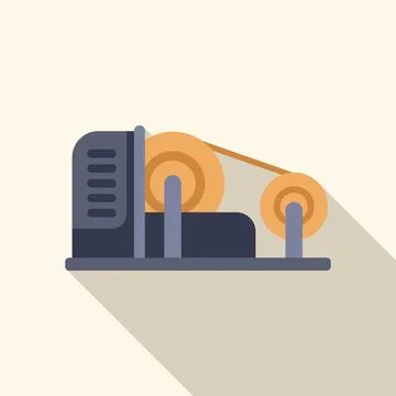 Cable machine for fitness training with long shadow Ilustración de archivo