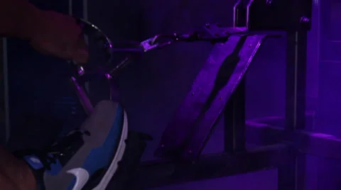 Cable Machine at Gym with Fog Stock Footage 32399178