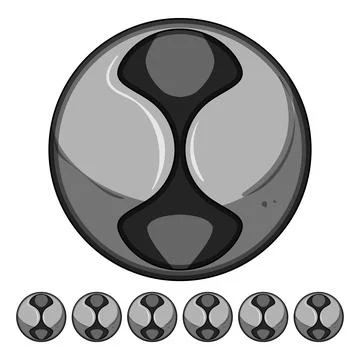 Cable management clip icon organizing wires Stock Illustration