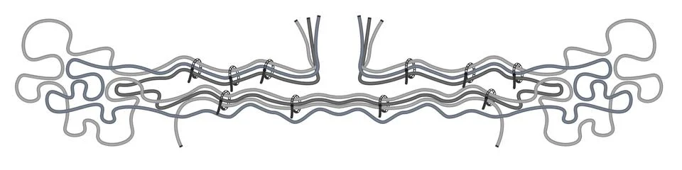 Cable management - decorative element. Stock Illustration