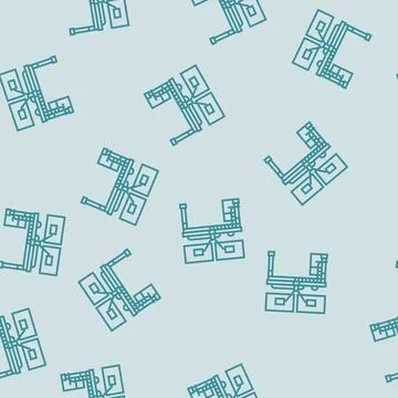 Cable management system gaming rig line seamless pattern Illustrazione stock