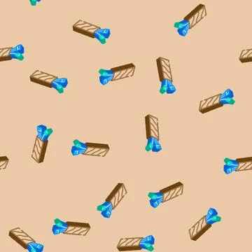 Cable management system gaming rig isometric icon seamless pattern Illustrazione stock