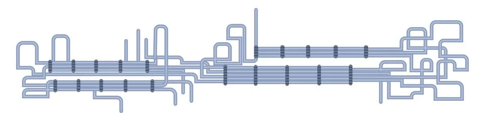 Cable management - vector illustration isolated on white. Stock Illustration