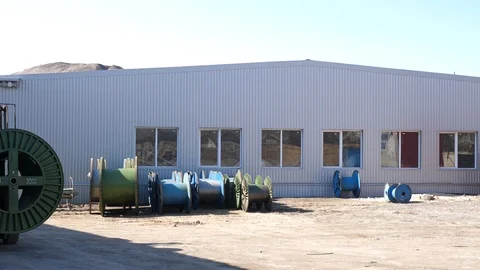 Cable manufacturing in a cable factory Stock Footage 128816422