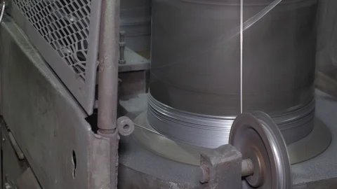 Cable manufacturing in a cable factory Stock Footage 128816479