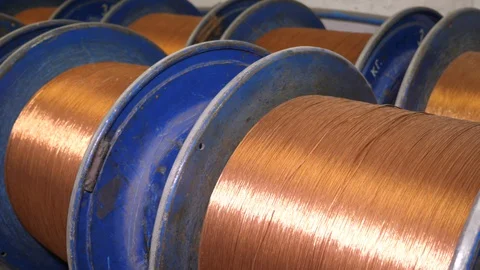 Cable manufacturing in a cable factory Stock Footage 128816678