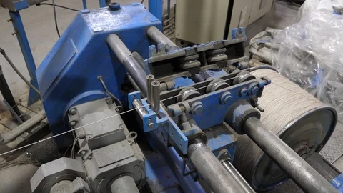 Cable manufacturing in a cable factory Stock Footage 128816794