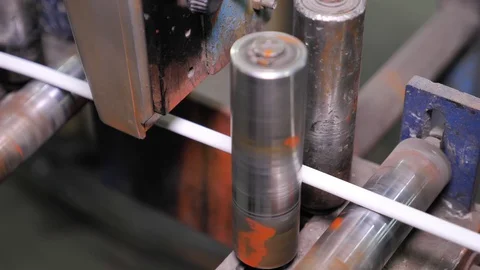 Cable manufacturing in a cable factory Stock Footage 128816882