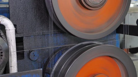 Cable manufacturing in a cable factory Stock Footage 128817035
