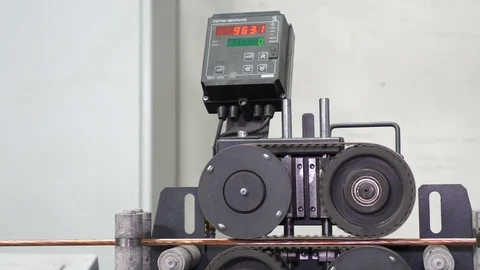 Cable manufacturing in a cable factory Stock Footage 128817374