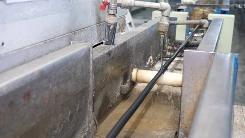 Cable manufacturing in a cable factory Stock Footage 128819061