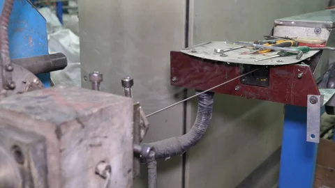 Cable manufacturing in a cable factory Stock Footage 128819128
