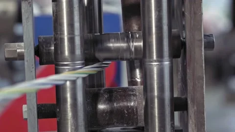 Cable manufacturing in a cable factory Stock Footage 137640053