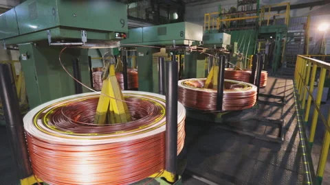 Cable manufacturing concept. Cable production. Modern cable manufacturing Видео 228721017