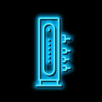 Cable modem neon glow icon illustration Stock Illustration