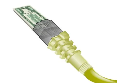 Cable money Stock Illustration