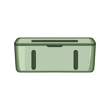 Cable organizer box managing power cord clutter Stock Illustration