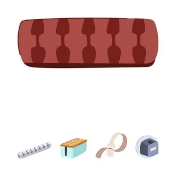 Cable organizer elements managing electronic device accessories 스톡 일러스트