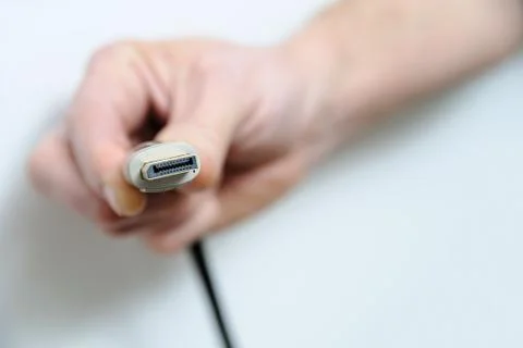 Cable plug DisplayPort Stock Photos