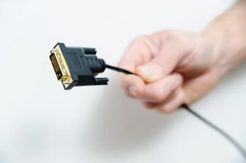The cable plug dvi. Stock Photos