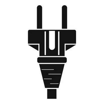 Cable plug icon, simple style 스톡 일러스트