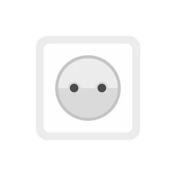 Cable power socket icon flat isolated vector Stock Illustration