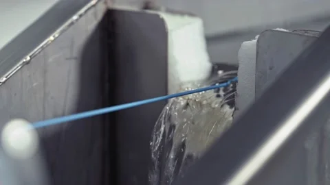 Cable production in a modern factory. Multi-core cable production in a factory Stock Footage 141045412