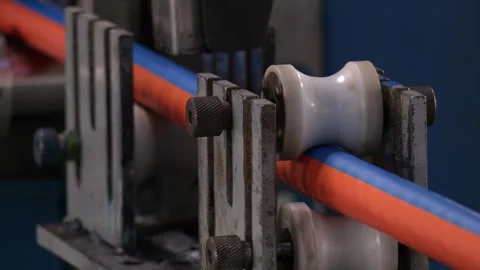 Cable production in process. Cable factory close up. Video stock 316517240