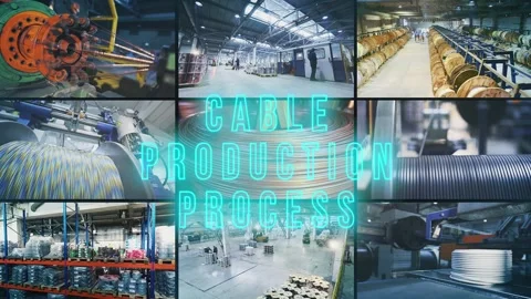 Cable production process Multiscreen. Cable production process Video-Wall. Cable Video stock 275894476