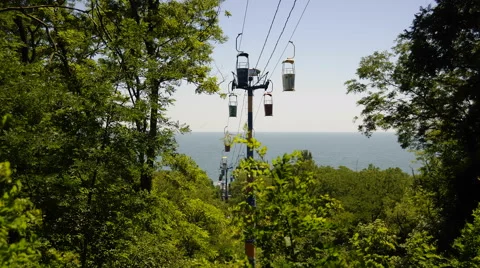 Cable railway time lapse Video stock 46084838