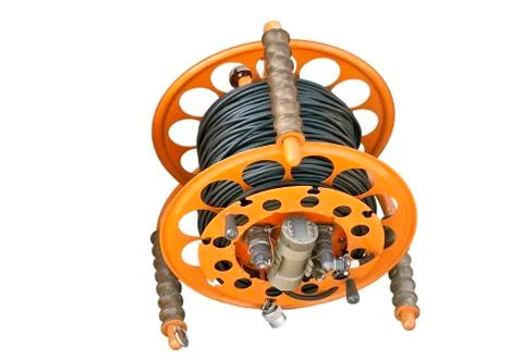 Cable reel for mobile working Stock Photos