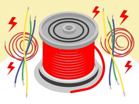 Cable Roll Concept Illustration Stock Illustration