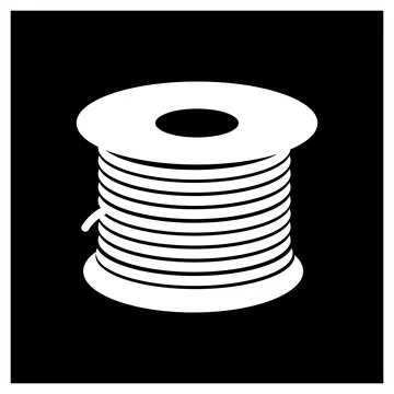 Cable roller icon design Stock Illustration