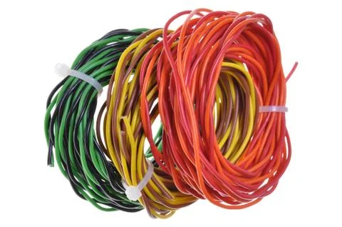 Cable scraps after installation Stock Photos