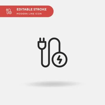 Cable Simple vector icon. Illustration symbol design template for web mobile  스톡 일러스트