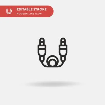 Cable Simple vector icon. Illustration symbol design template for web mobile  Illustrazione stock